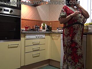 stepmom demands you lick her horny pussy right in the kitchen