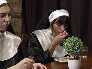 Holy dick babe! Cute teen slurps monster cock sloppy wet! 🍆💦🔥