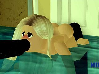 Roblox Girl's Unexpected Poolside Clash with Blonde and Black