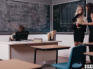 yo those two big ass teachers take colleague's cock after catching him stroke