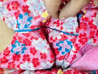 Stepson pounds stepmom's big tits and ass doggystyle 😈 wet pussy creampie!