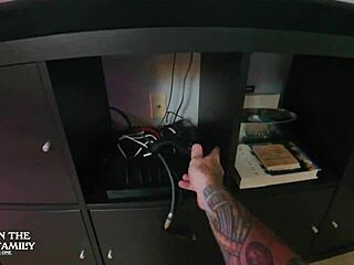 sold my gamestation to this fat curvy blonde stepmom milf pov she gives mommy blowjob handjob ride