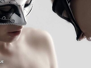 Lucy Li and Silvie Deluxe slam massive natural tits in teen lesbian frenzy