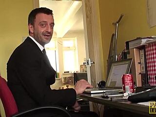 Inked sub Kimmie Foxx bound submissive anal fucked rough BDSM by dom Pascal