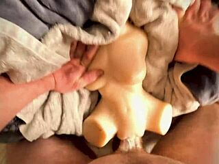 i pound my fuck doll toy pov creampie closeup