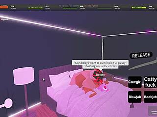 Sexy ebony girlfriend gets fucked hard playing Roblox in cute homemade session