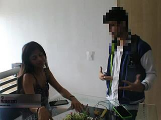 Horny Latina stepmom Brithany rewards stepson with creampie after good grades fuck