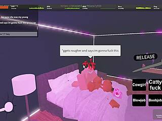 Sexy ebony girlfriend gets fucked hard playing Roblox in cute homemade session