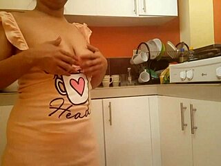 hey mommy check my big ass stepmom fingering in kitchen