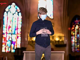 Sinful Nun Maid Rides Nurse in Lesbian Cosplay Cum Fest