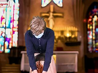 Sinful Nun Maid Rides Nurse in Lesbian Cosplay Cum Fest