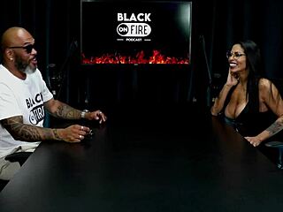 Safada Strips Teasing Huge Tits Revealing Porn Star Secrets in Sheer Red