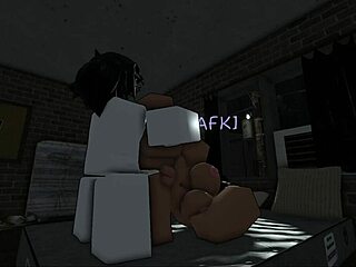 Bent over doggystyle in the roblox apartment game tempts deeper thrusts
