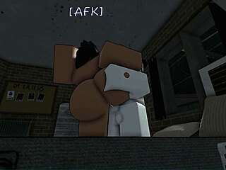 Bent over doggystyle in the roblox apartment game tempts deeper thrusts