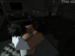 Bent over doggystyle in the roblox apartment game tempts deeper thrusts