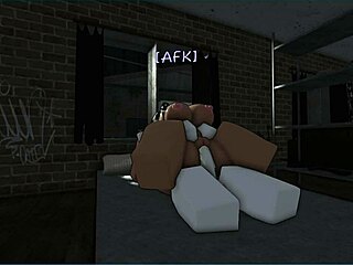 Bent over doggystyle in the roblox apartment game tempts deeper thrusts