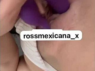 beautiful mexican rossmexicana rides dildo deep solo style