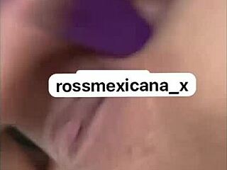 beautiful mexican rossmexicana rides dildo deep solo style