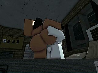 Bent over doggystyle in the roblox apartment game tempts deeper thrusts