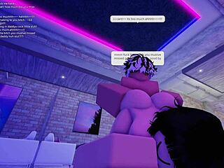 Teasing personal playmate while slutty princess watches Roblox condo antics