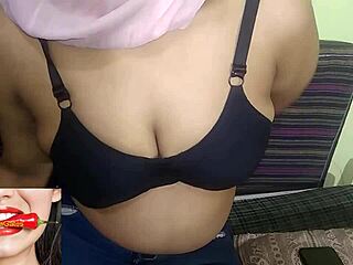 Indian teen flashes big natural tits outdoors horny