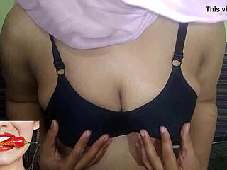 Indian teen flashes big natural tits outdoors horny