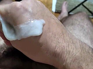 muscular hairy bear strips outdoor ripping clothes for public armpit tease