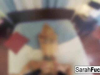 Sarah's teasing POV massage hides wild blonde milf fuck and cumshot