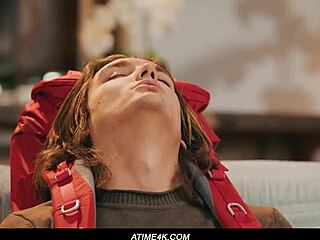 Redhead Milf Joins Stepson Jerking Off On Couch For Fingering Doggystyle And Cumshot