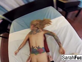 Sarah's teasing POV massage hides wild blonde milf fuck and cumshot