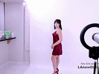 Bold Brunette Model Fucked Hard in POV Casting Interview on Sofa by Daddy