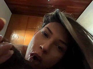 naughty blonde wets pink pussy for skinny dick in bedroom