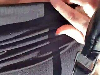 latina with natural tits squirts hard masturbating pussy outdoors after shopping orgasm?