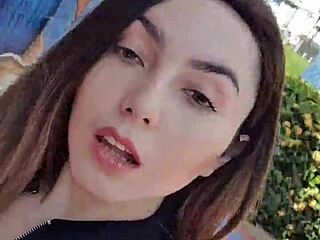 latina with natural tits squirts hard masturbating pussy outdoors after shopping orgasm?