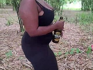 big ass sluts tempt fate with outdoor forest pounding