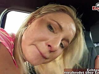Wild German Blonde Milf Bunny Blind Date Car Fuck!