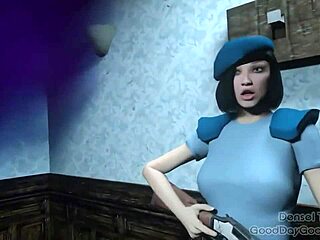 giantess resident evil babe swells with huge monster ass inflation tall belly domination