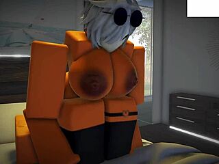 Roblox slut slurps big cock deepthroat then bareback missionary creampie hardcore gay pump