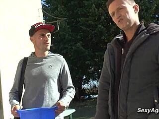 busty blonde milf teases double pounding