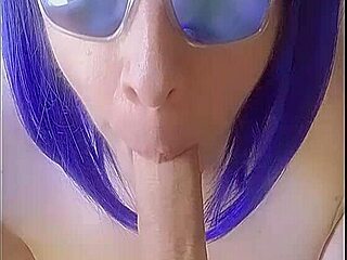 mature mommy gulps down 8 inch uncut cock cum after deepthroat