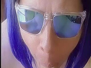 mature mommy gulps down 8 inch uncut cock cum after deepthroat