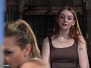 Dominant Milf Boxer Binds Pale Manager for Intense Strapon Anal Pounding