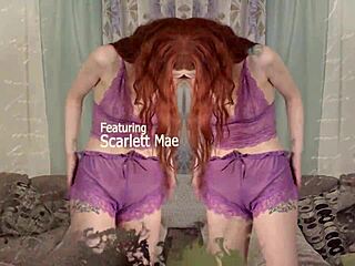 Overwhelmed with desire, scarlett mae drops lingerie to slurp cock hungrily