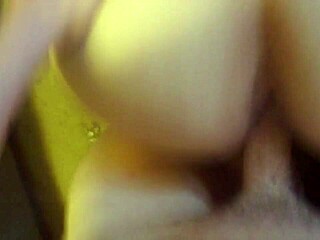 gf drops to knees behind desk for sneaky action