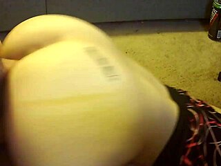 gf drops to knees behind desk for sneaky action