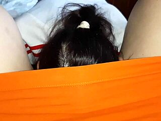 My Brunette Girlfriend and Friend Lick Pussies Moaning to Orgasm Turns in Mouth