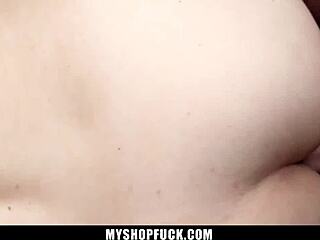 hey teen thief, security guard caught you stealing so now ride my big cock cowgirl or it's cops - myshopfuck pov doggystyle deepthroat