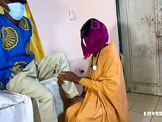 Female doctor rides patient cock on hospital desk