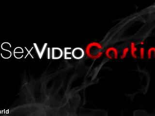 Sexy russian brunette shows big tits trimmed pussy