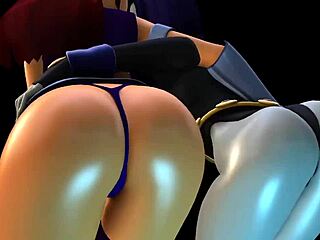 Starfire Raven big 3D cartoon ass shake